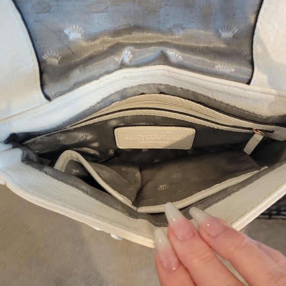 Juicy Couture Studded Moto Rocker Off White Crossbody Bag - Picture 10 of 10